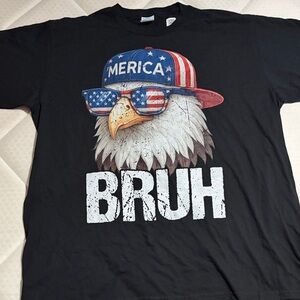 Port and Company 'Merica Eagle Graphic Tee - Black